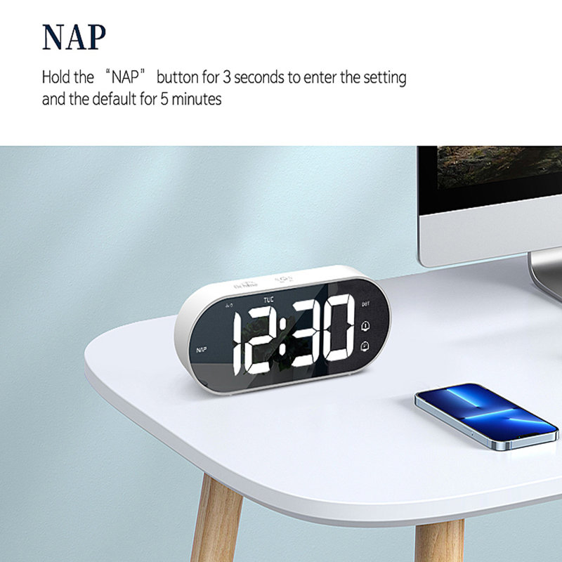 Norbi Modern & Contemporary Digital Electric Tabletop Clock Wayfair